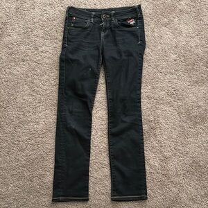 Evisu x Puma Black Straight Leg Jeans Classic Design